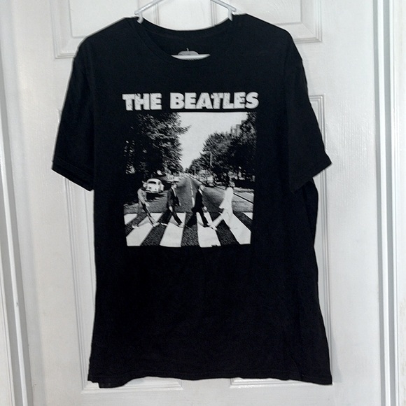 Unisex Adult Black Beatles Tee, Large - Picture 1 of 4